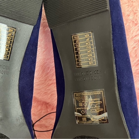 Forever 21 Women’s Blue Suede Loafers - Picture 7 of 8